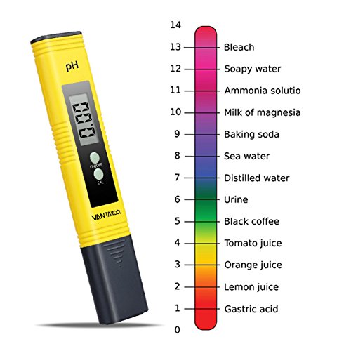 Digital PH Meter, VANTAKOOL PH Meter 0.01 PH High Accuracy Water Quality Tester with 0-14 PH Measurement Range for Household Drinking, Pool and Aquarium Water PH Tester Design with ATC(Yellow) - Thumbnail 5