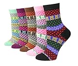 SDBING Women's Soft Comfortable Thicken Warm Rabbit Hair Wool Cashmere Socks 5 Pack