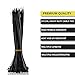 EvHenGO Cable Zip Ties - Assorted Sizes from 4 to 12 Inches - Black Tie Wraps - Heavy Duty, Self-Locking Nylon Cable Ties - 500 Pieces - Combo Pack