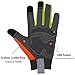 HANDLANDY Hi-vis Reflective Work Gloves, Anti Vibration Safety Gloves, Touch Screen, Orange Flexible Spandex Back Large