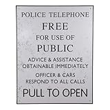 Rabbit Tanaka Doctor Who Tardis Police Box Tin Sign