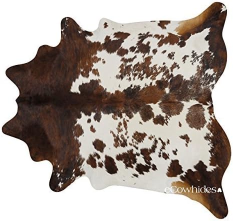 Tricolor Brazilian Cowhide Rug Cow Hide Skin Leather Area Rug: LARGE by eCowhides