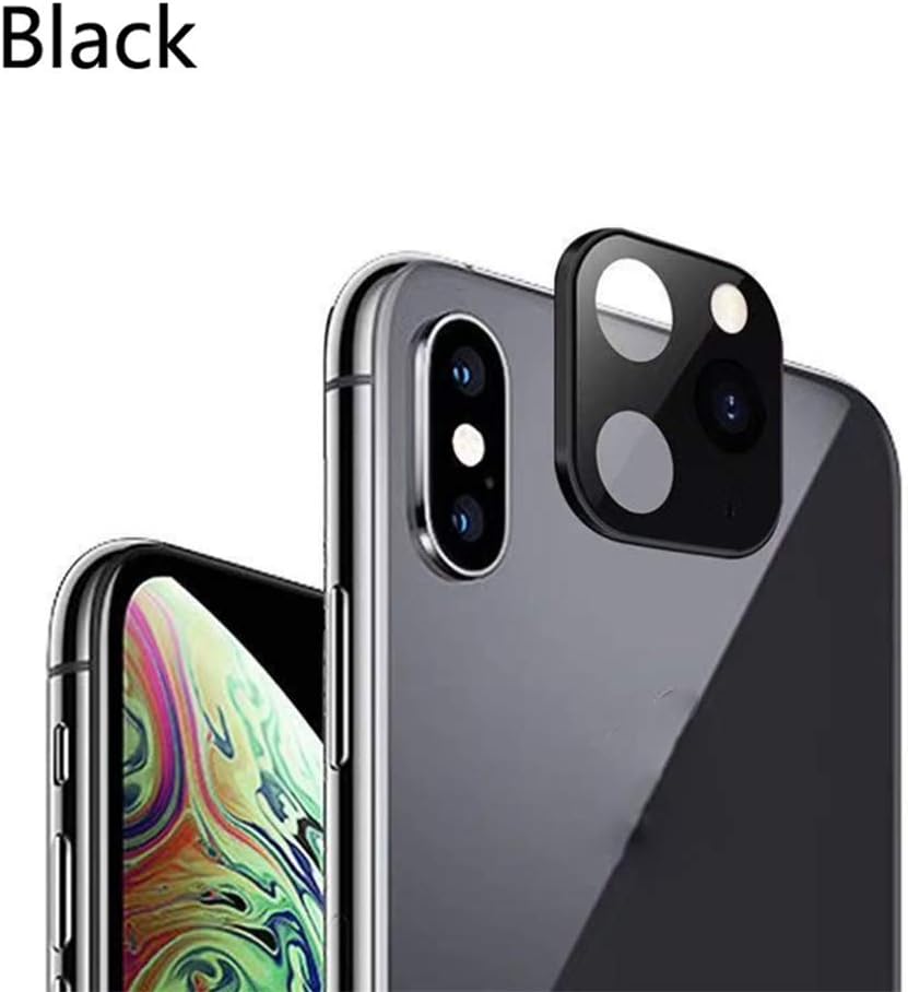 Camera Screen Protector for iPhone X XS MAX Camera Cover Seconds Change to iPhone 11 Pro,Ultra Thin 0.3mm HD-Anti Scratch (2ps) (Black)
