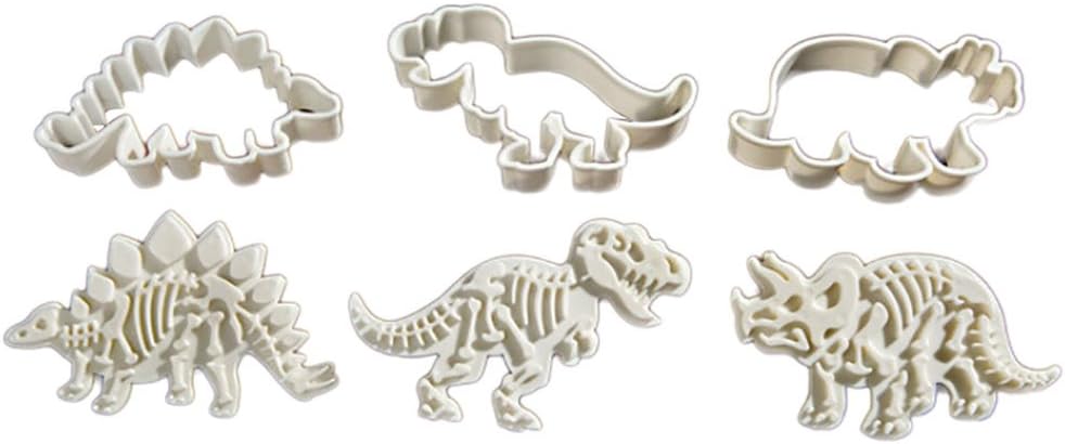 XXYsm Cake Mould Washable 3pcs Dinosaur Shape Biscuit Cookie Cutter Fondant Cake Decor Baking Mold Tool Fashion Cake Dessert Chocolate Fondant Sugarcraft Cookie Decoration