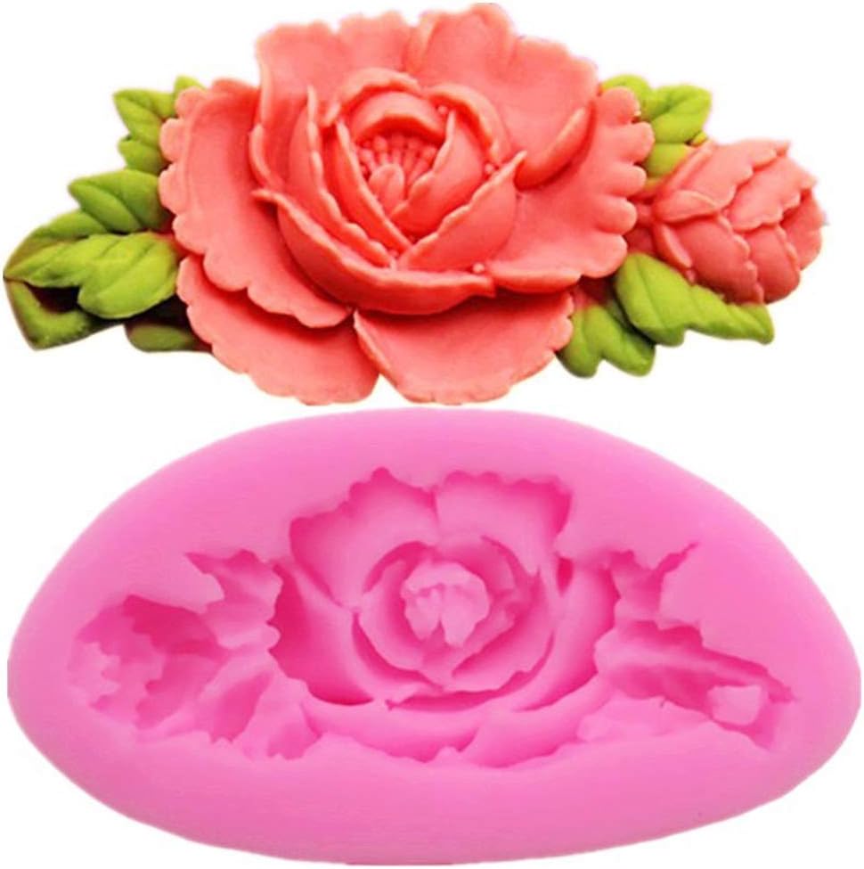 SHAFIRE Rose Flower Soap Sugar Mold Mould Baking Forms Cutter Silica Gel Tools Cupcake Fondant Cake Chocolate - Small -Pink