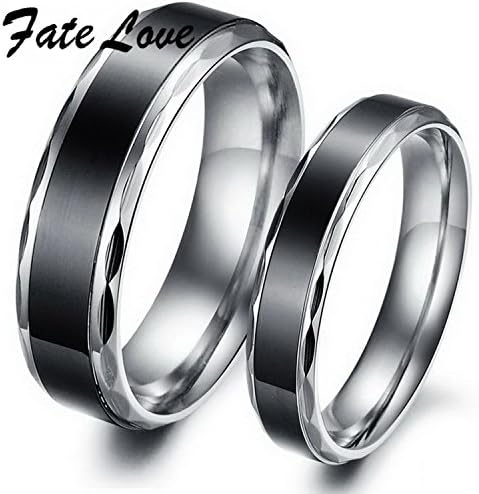 Nachonia Jewelry Finger Ring black brief vintage titanium steel Couple Ring gj293