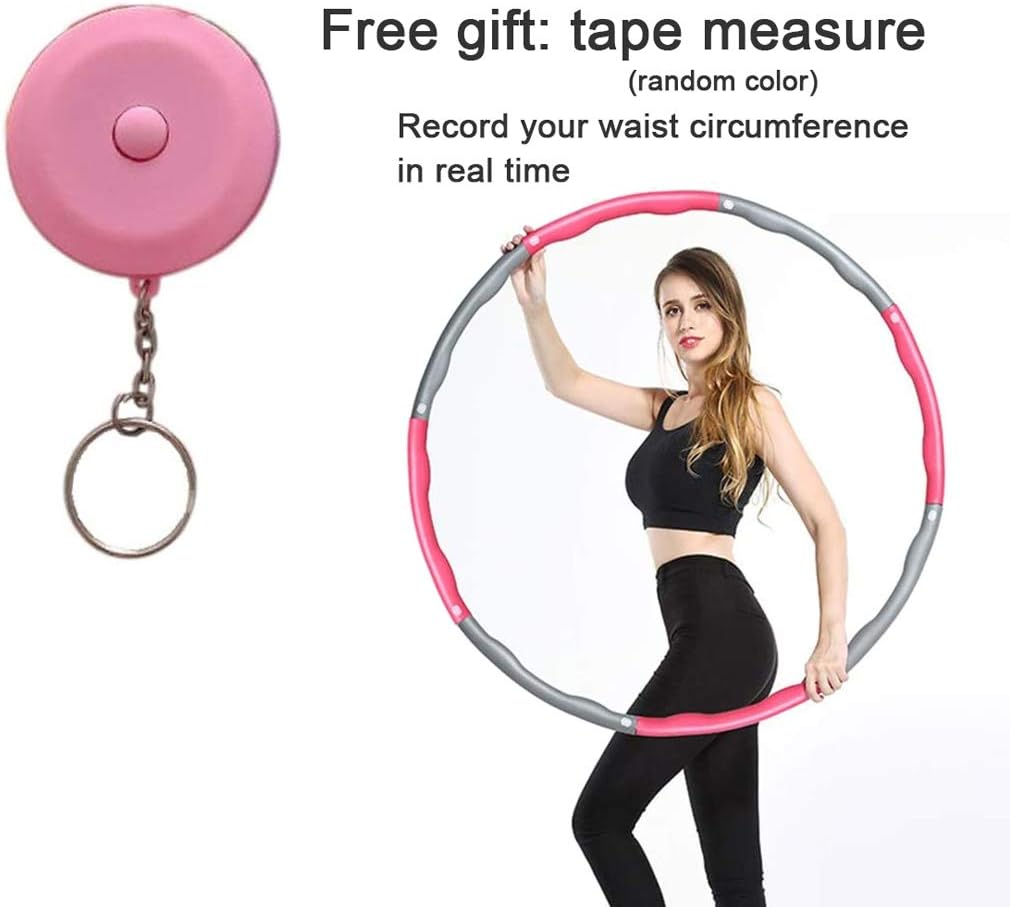 EXQUIFIRM Exercise Hula Hoop for Adults, Professional Soft Fitness Hoola Hoop - Easy to Spin, Premium Quality and Soft Padding Weighted Hoop, 8 Section Detachable Design: Toys & Games