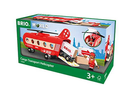 Brio World 33886 - Cargo Helicopter - Vehicle Toy Wooden Train Toy