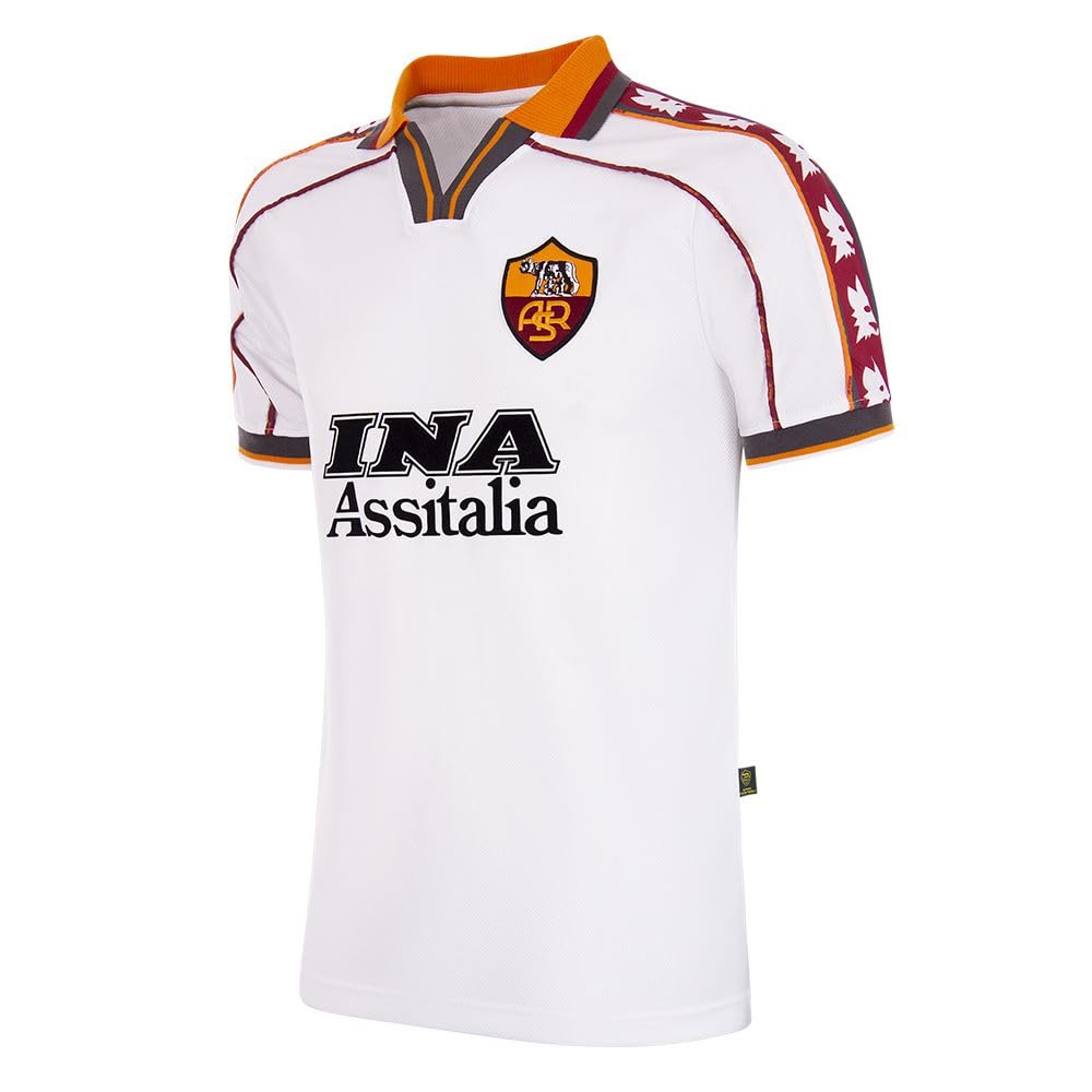AS Roma Men's Rome Historical Football Shirt, White, M