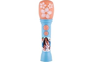 ekids Disney Princess Moana Toy Microphone for Kids, Musical Toy for Girls with Built-in Music, Kids Microphone Designed For Fans of Moana Toys for Girls