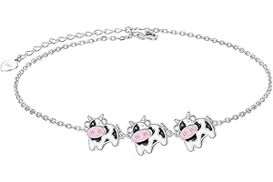 DAOCHONG S925 Sterling Silver Cute Animals Foot Charm Boho Beach Anklets Bracelet for Women Teenager Girls Adjustable 9 to 10.5 inches