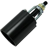 Leviton Incandescent Lampholder, Bottom Turn Knob Switch, Candle, Medium Base, 660W-250V, 2 Leg Steel Bracket Assembly Pinned to Socket, 4155-51, Black