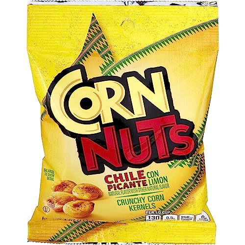 CORN NUTS Chile Picante con Limon Corn Kernels, Snacks for Adults, 4oz x1