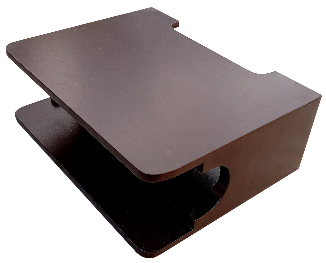 Purpledip Wooden Wall Mount Shelf: For Set Top Box, Wi Fi Router, Remote Control (12520)