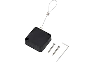 GINFIRM Loradar Retractable Cable Lock with Cable Tether Safety Strap, Wire Rope Safety Lock for Earphone and All Kinds of Exhibits Such As Glasses, Shoes, Key Box, Jewelry, Watches-2 Pack