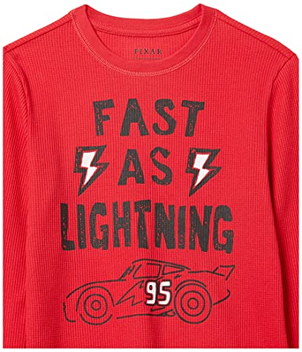 AMAZON ESSENTIALS DISNEY | STAR WARS BOYS’ LONG-SLEEVE THERMAL T-SHIRTS (PREVIOUSLY SPOTTED ZEBRA), PACK OF 2, GREY/RED CARS LIGHTNING, X-LARGE