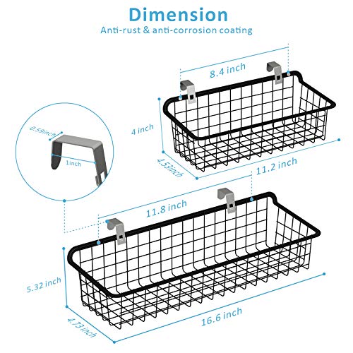 GSlife Wall Basket Storage, 4 Pack Wall Mount Wire Baskets for Storage