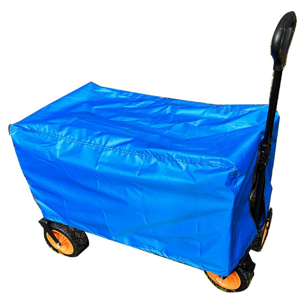 Uposao Folding Waggon Cover Push Pull Folding Garden Wagons Cart Cover, 210D Heavy-Duty Fabric Waterproof Dustproof UV Resistant Bench Trolley Cover for Outdoor Garden Camping Shopping