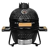 EYOO Kamado Portable Ceramic Charcoal Grill, 12.6
