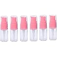 erioctry 10ML Portable Empty Refillable Bottle Cream Shampoo Lotion Treatment Pump Bottle with Cap Travel Bottles Toiletries Liquid Container for Cosmetic Make-up Pack of 6 (Transparent)