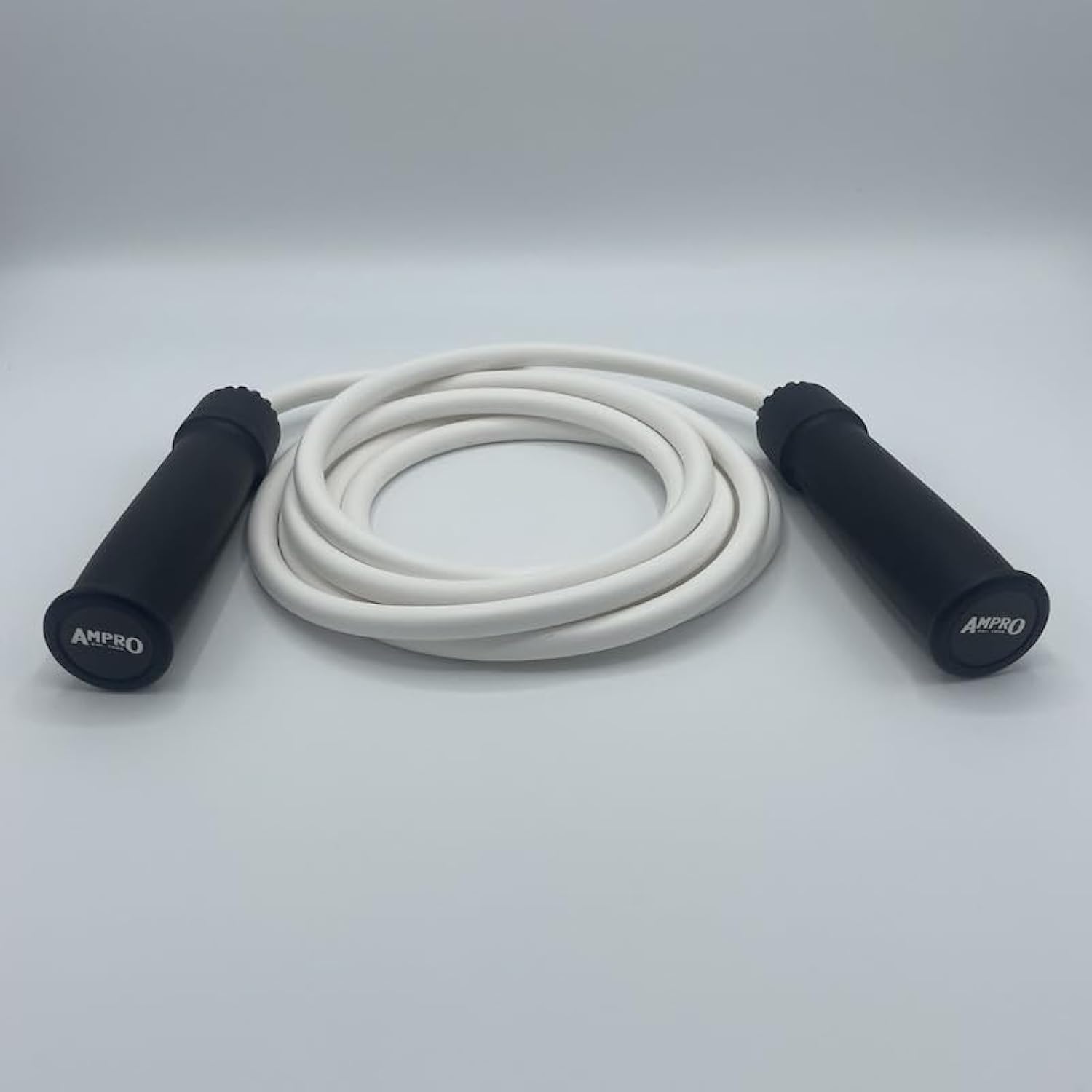 AMPRO Legend 10ft Adjustable Ball Bearing Thai Skipping Rope - Black/White (Black/White)