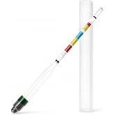 FastRack Triple-Scale Hydrometer - ABV Hydrometer - Specific Gravity Hydrometer to accurately Test ABV and the Specific Gravity of Your Wine, Beer, Mead or Kombucha
