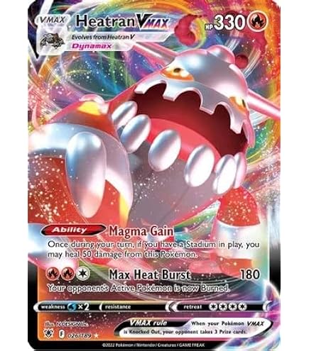 Amazon.com: Heatran V - 165/189 - Full Art Ultra Rare - Sword & Shield