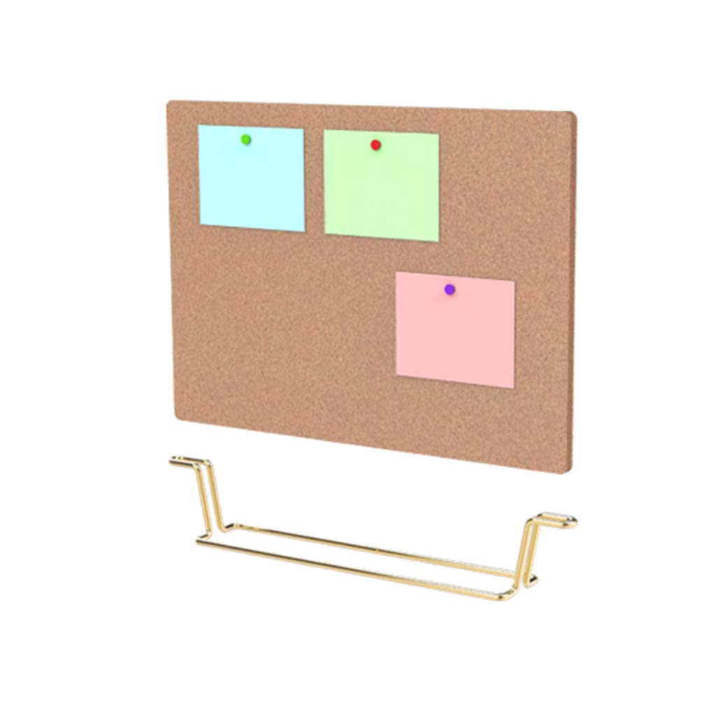 Cork Notice Board Bulletin Board, Desktop Bulletin Board with Stand, Message Boards for Home Office Drawing/Memo/to Do List (Golden Base)