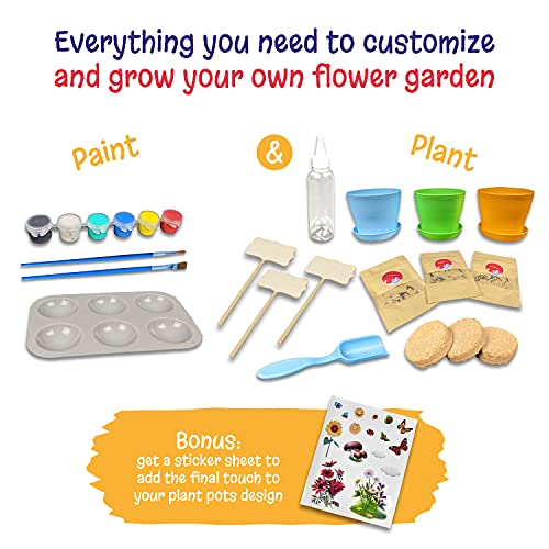 Paint and Plant Flower Growing Kit for Kids Kids Gardening Set Gifts