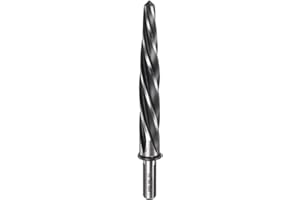 HARFINGTON Taper Chucking Reamer 3/4" M2 High Speed Steel Spiral Flutes Bridge Reamer Bit with 1/2" Shank for Metal Alloy Alu