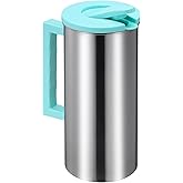 Cabilock 60.8 Oz Stainless Steel Pitcher with Lid, Large Capacity Chill Stainless Steel Jug Insulated Water Pitcher Keeps Drinks Beverage Container for Hot/Cold Water, Beer, Coffee, Juice, and Drink