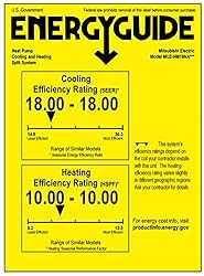 Mitsubishi 18,000 BTU 1.5 Ton Ductless Split System