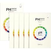 SAM’U PH Sensitive Tone Up Fit Face Mask – Radiance-Enhancing Vegan Sheet Mask with Glutathione, Niacinamide, and Vitamin C, Healthy Glow Travel-Friendly Korean Skincare (5 Sheets)