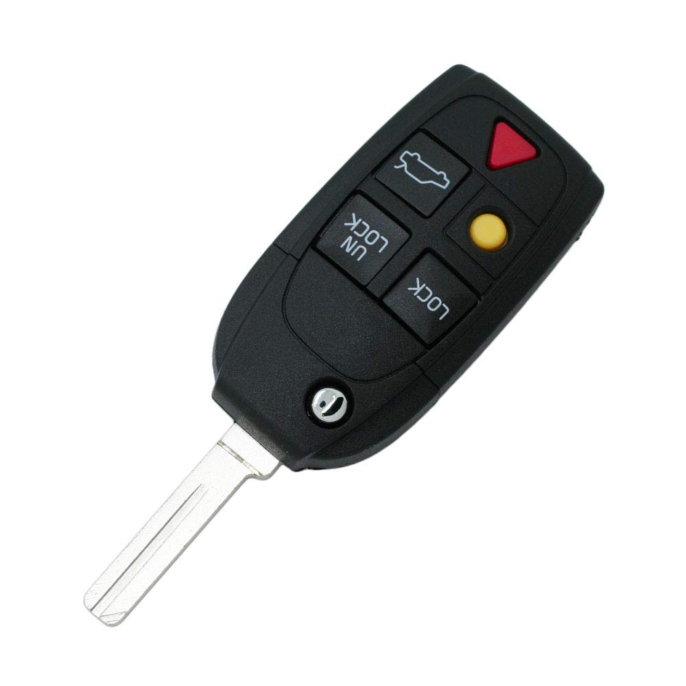 BROVACS Replacement Key Shell Compatible with VOLVO 5 Button Flip Keyless Entry Remote Key Case Fob PG786A