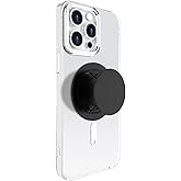 LDSXAY Compatible with MagSafe Phone Socket, Magnetic Expanding Phone Stand iPhone Finger Holder Compatible with MagSafe Accessories, iPhone 17 16 15 14 13 12 Pro Max Plus Mini (Black)