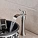 Votamuta Waterfall Spout Single Handle Bathroom Sink Vessel Faucet Mixer Tap Lavatory Faucets Tall Body Brushed Nickel with Pop Up Drain