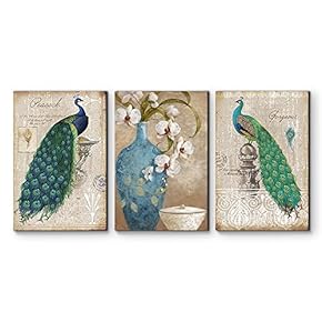 3 Panel Decorative Peacock Set x 3 Panels