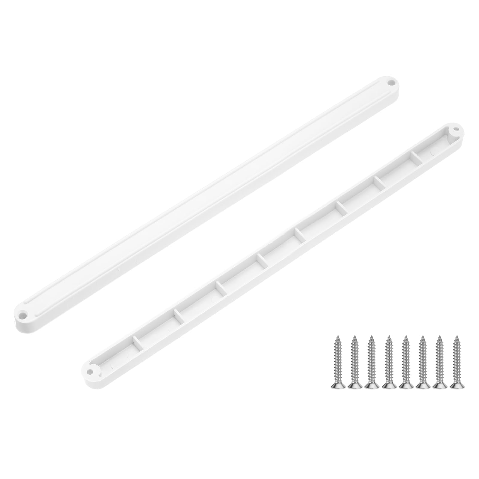 PATIKIL 9 Inch Drawer Slides, 4 Pcs Plastic Guide Rails Side Mounted Rails with Mounting Screws for Cabinet/Drawer/Bedside/Table/Wardrobe, White
