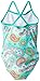 Kanu Surf Girls 1 Piece Swimsuit, Secret Garden Ice Green Paisley, 12