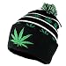 Marijuana Leafs Pom Pom Acrylic Beanie Hat primary