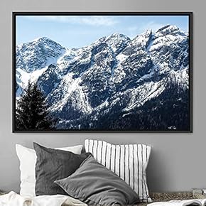 signwin Framed Canvas Wall Art Snow Mountain Cool...