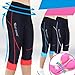 West Biking Women Bike Capri Cycling Breathable Pirate 3D Gel Padded Bicycle Shorts Red XL Us