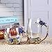 Flower Glass Tea Cups Luxury Upgrade Enamel Glass Coffee Cup Lead-Free Handmade Tea Mug Valentine's Day Present Best Friend Wedding Anniversary Unique Birthday Gifts for Women Mom Girls Grandma(12oz)