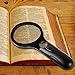 DR Magnum Magnifying Glass, 3X 45X Magnification Power, Magnifying Glass with Light LED, Handheld Magnifying Glasses with Light for Close Work, Black Magnifying Glass for Reading with 3X LED Lights