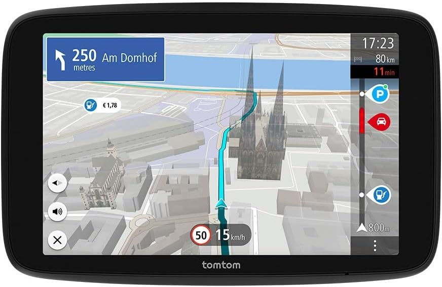 TomTom GO Navigator Car Sat Nav 7" Europe Maps Real-Time Traffic Wi-Fi Updates