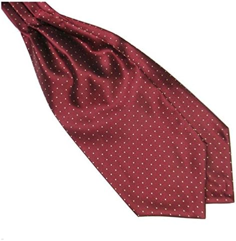 Gentlemen Long Scarf/Cravat Ascot Ties Black Dot Winter Autumn Spring Casual Colors:Dark Red