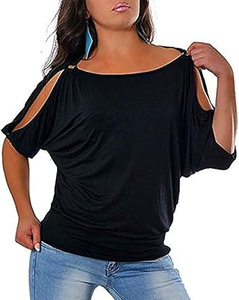 amazon ladies black tops