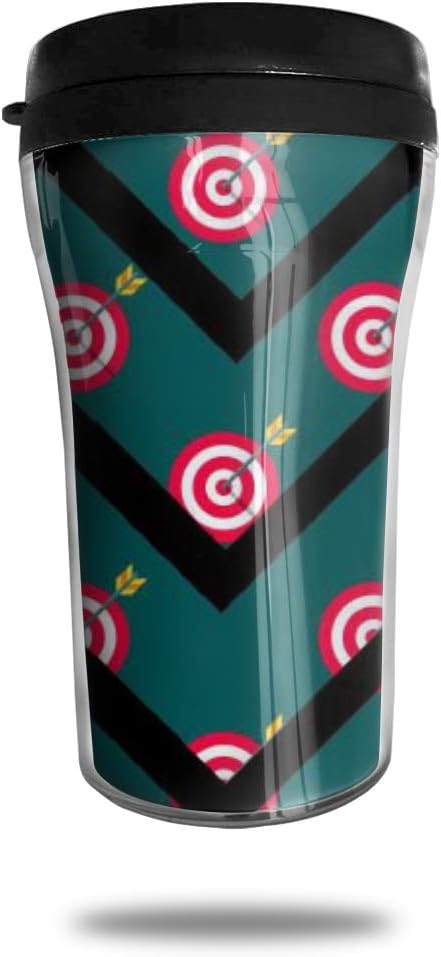 TUNQEONG Archery Target Colorado Round Insulated Coffee Cups Stainless Steel Vacuum Insulation Cup with Lid Double Insulated Travel Mug Home Office