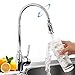 Baban Kitchen Faucet- 360 Degree Swivel Modern Stainless Steel Kitchen Sink Faucet with 720° Universal Single Handle, Hot and Cold Mixer Chrome Plated Bar Sink Faucet One Hole Installation