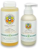 Baby Mantra 3-in-1 Bubble Bath Shampoo and Wash (12 Ounce) Plus Natural Calming Lotion (6.3 Ounce) Combo Pack